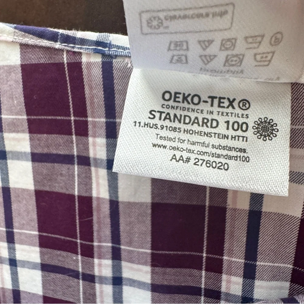 Michael Kors Tall Fit Airsoft Stretch Plaid Button Down Shirt 18 1/2 36/37 - Picture 7 of 9
